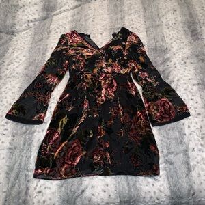 Velvet Floral Dress